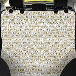 Egypt Hieroglyphs Pattern Print Pet Car Back Seat Cover