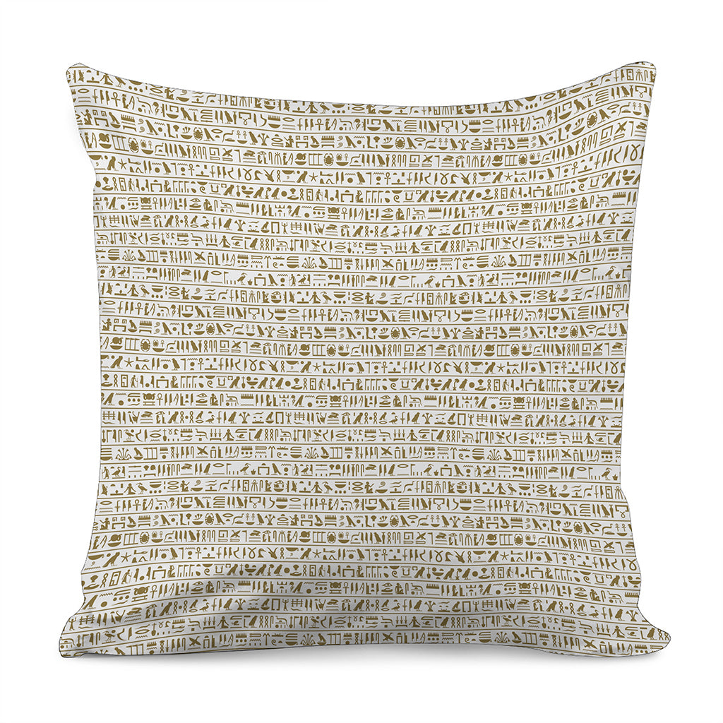 Egypt Hieroglyphs Pattern Print Pillow Cover