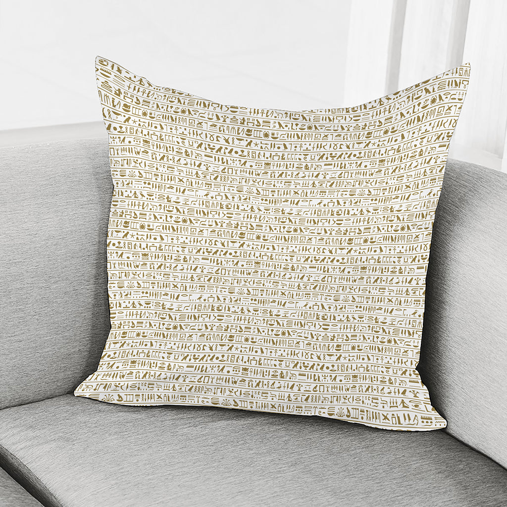 Egypt Hieroglyphs Pattern Print Pillow Cover