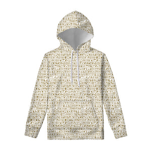 Egypt Hieroglyphs Pattern Print Pullover Hoodie