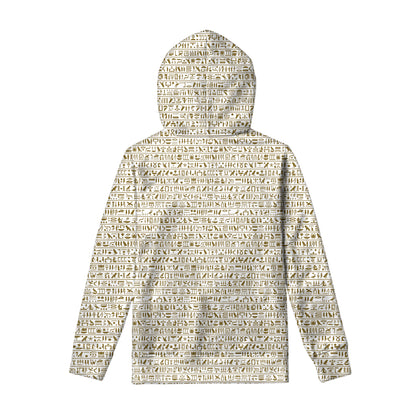 Egypt Hieroglyphs Pattern Print Pullover Hoodie