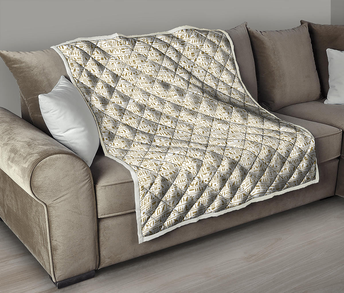 Egypt Hieroglyphs Pattern Print Quilt