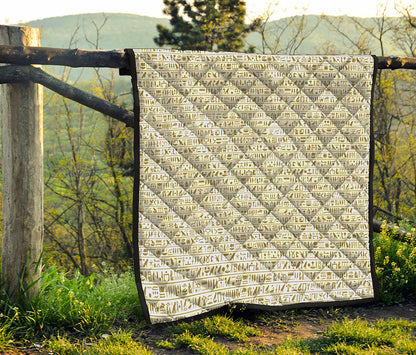 Egypt Hieroglyphs Pattern Print Quilt