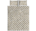 Egypt Hieroglyphs Pattern Print Quilt Bed Set