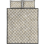 Egypt Hieroglyphs Pattern Print Quilt Bed Set