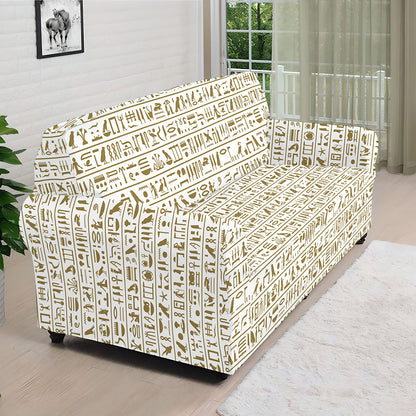Egypt Hieroglyphs Pattern Print Sofa Cover
