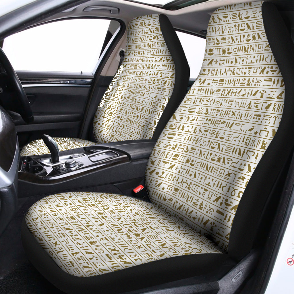 Egypt Hieroglyphs Pattern Print Universal Fit Car Seat Covers