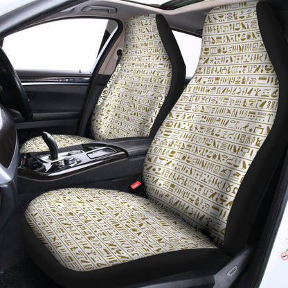 Egypt Hieroglyphs Pattern Print Universal Fit Car Seat Covers