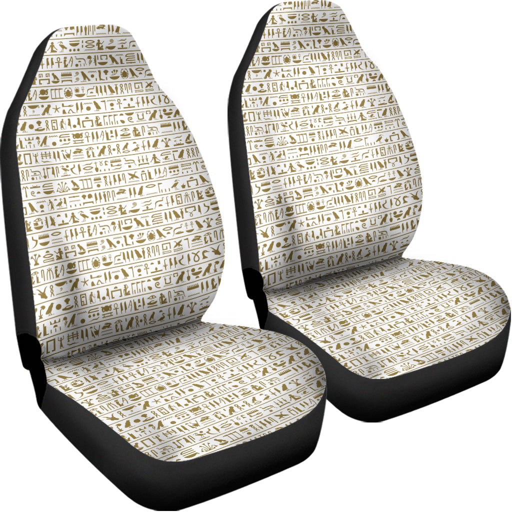 Egypt Hieroglyphs Pattern Print Universal Fit Car Seat Covers