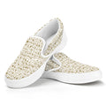 Egypt Hieroglyphs Pattern Print White Slip On Sneakers