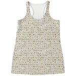 Egypt Hieroglyphs Pattern Print Women's Racerback Tank Top