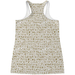 Egypt Hieroglyphs Pattern Print Women's Racerback Tank Top