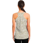 Egypt Hieroglyphs Pattern Print Women's Racerback Tank Top