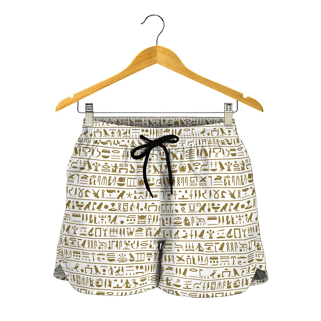 Egypt Hieroglyphs Pattern Print Women's Shorts