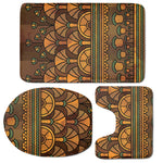 Egyptian Ethnic Pattern Print 3 Piece Bath Mat Set