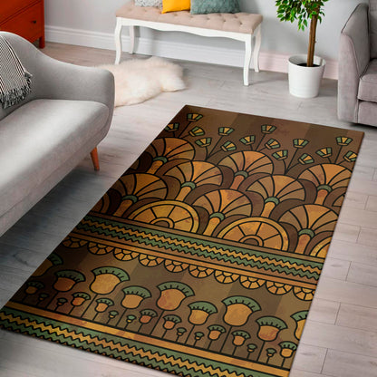 Egyptian Ethnic Pattern Print Area Rug
