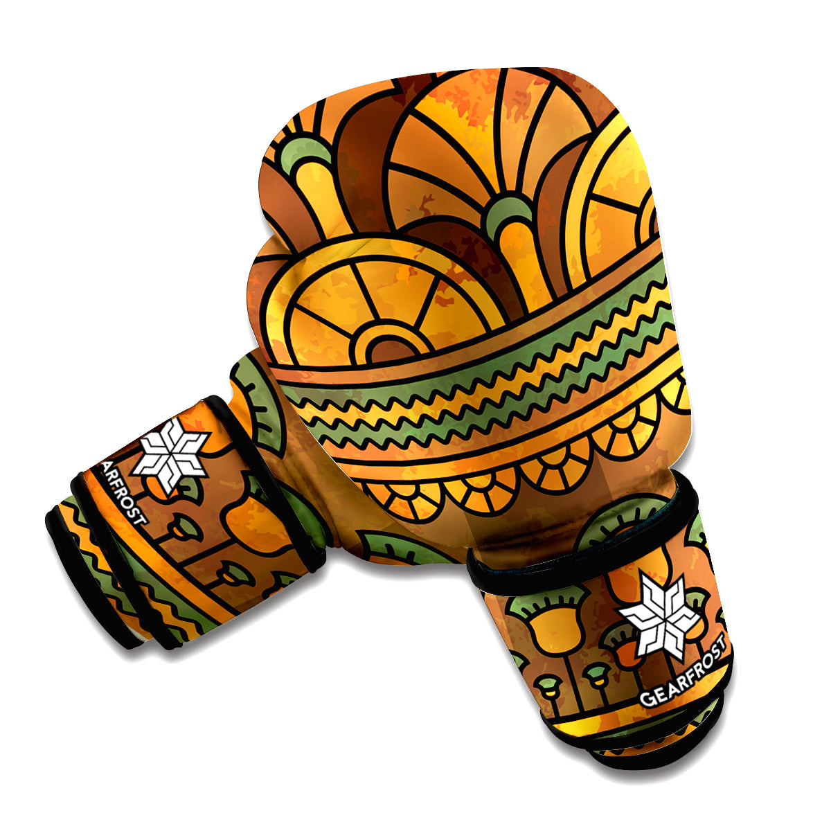 Egyptian Ethnic Pattern Print Boxing Gloves