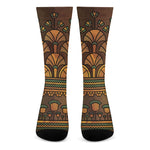 Egyptian Ethnic Pattern Print Crew Socks