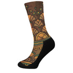 Egyptian Ethnic Pattern Print Crew Socks