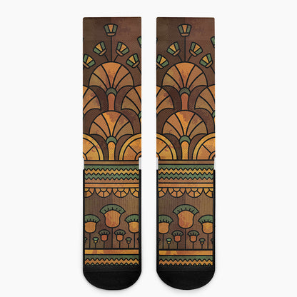 Egyptian Ethnic Pattern Print Crew Socks