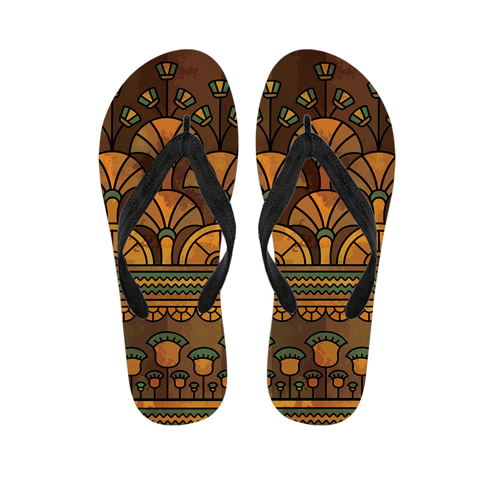 Egyptian Ethnic Pattern Print Flip Flops