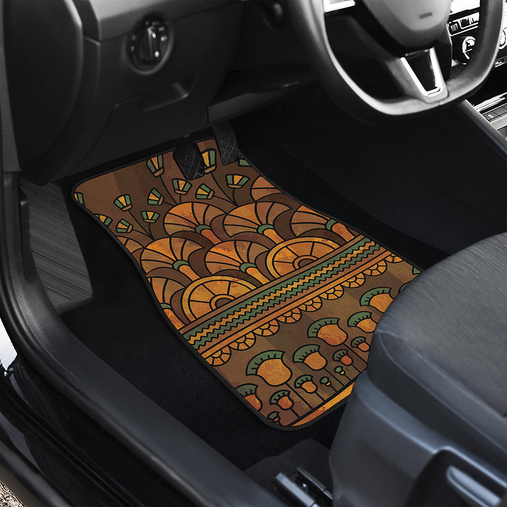 Egyptian Ethnic Pattern Print Front and Back Car Floor Mats