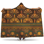 Egyptian Ethnic Pattern Print Hooded Blanket
