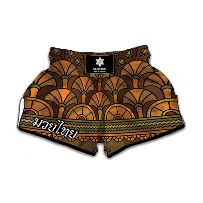 Egyptian Ethnic Pattern Print Muay Thai Boxing Shorts