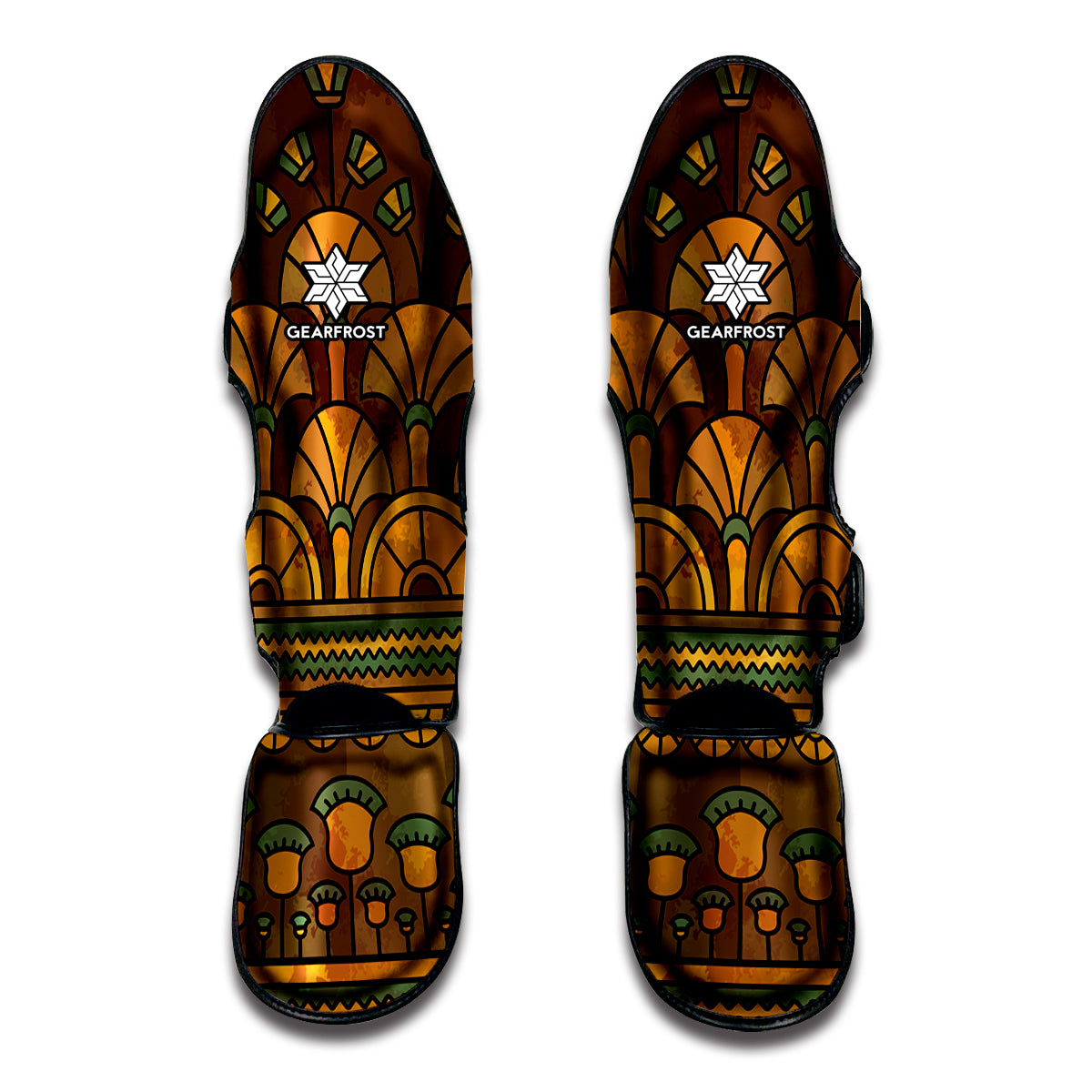 Egyptian Ethnic Pattern Print Muay Thai Shin Guard