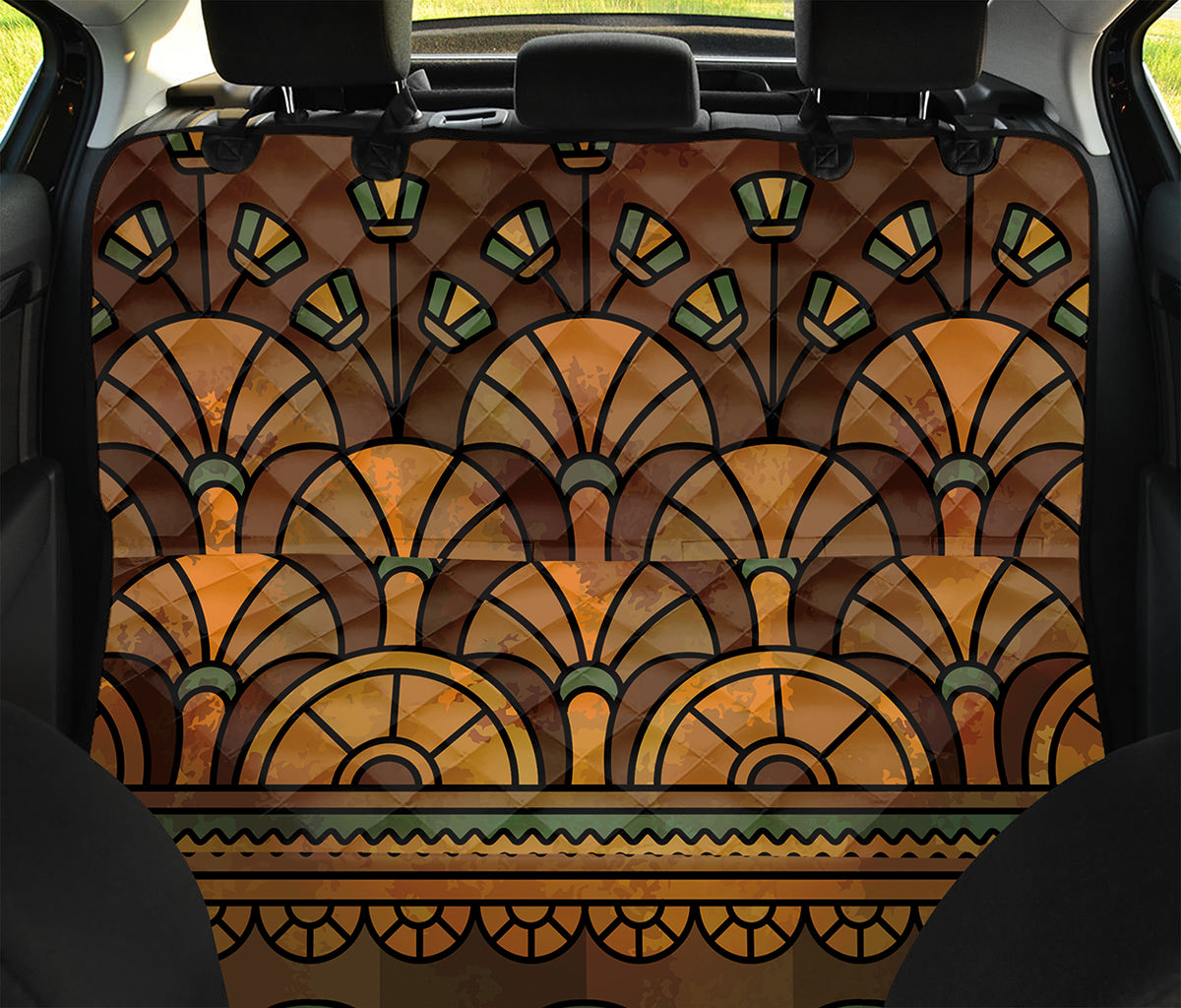 Egyptian Ethnic Pattern Print Pet Car Back Seat Cover