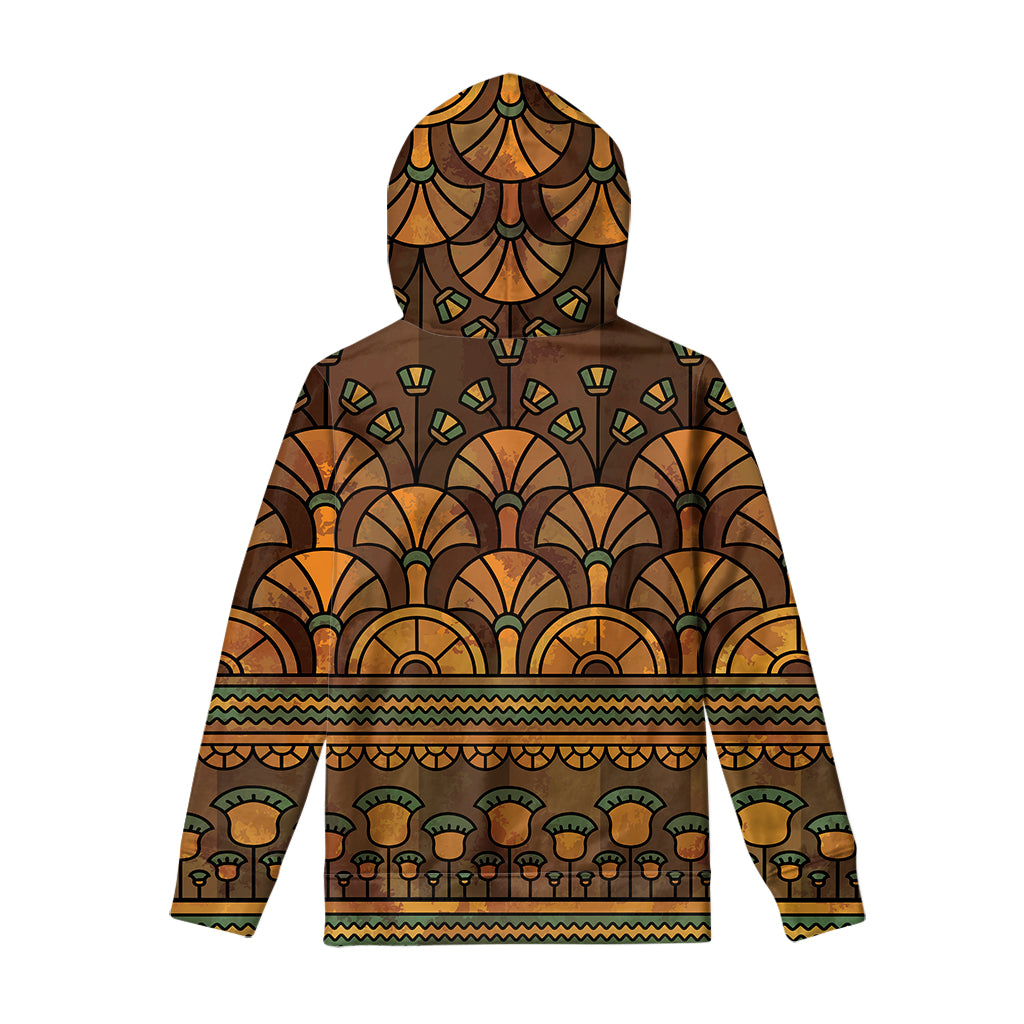 Egyptian Ethnic Pattern Print Pullover Hoodie