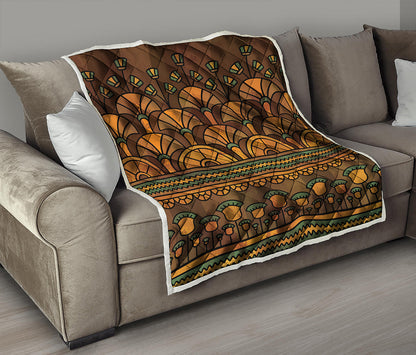 Egyptian Ethnic Pattern Print Quilt