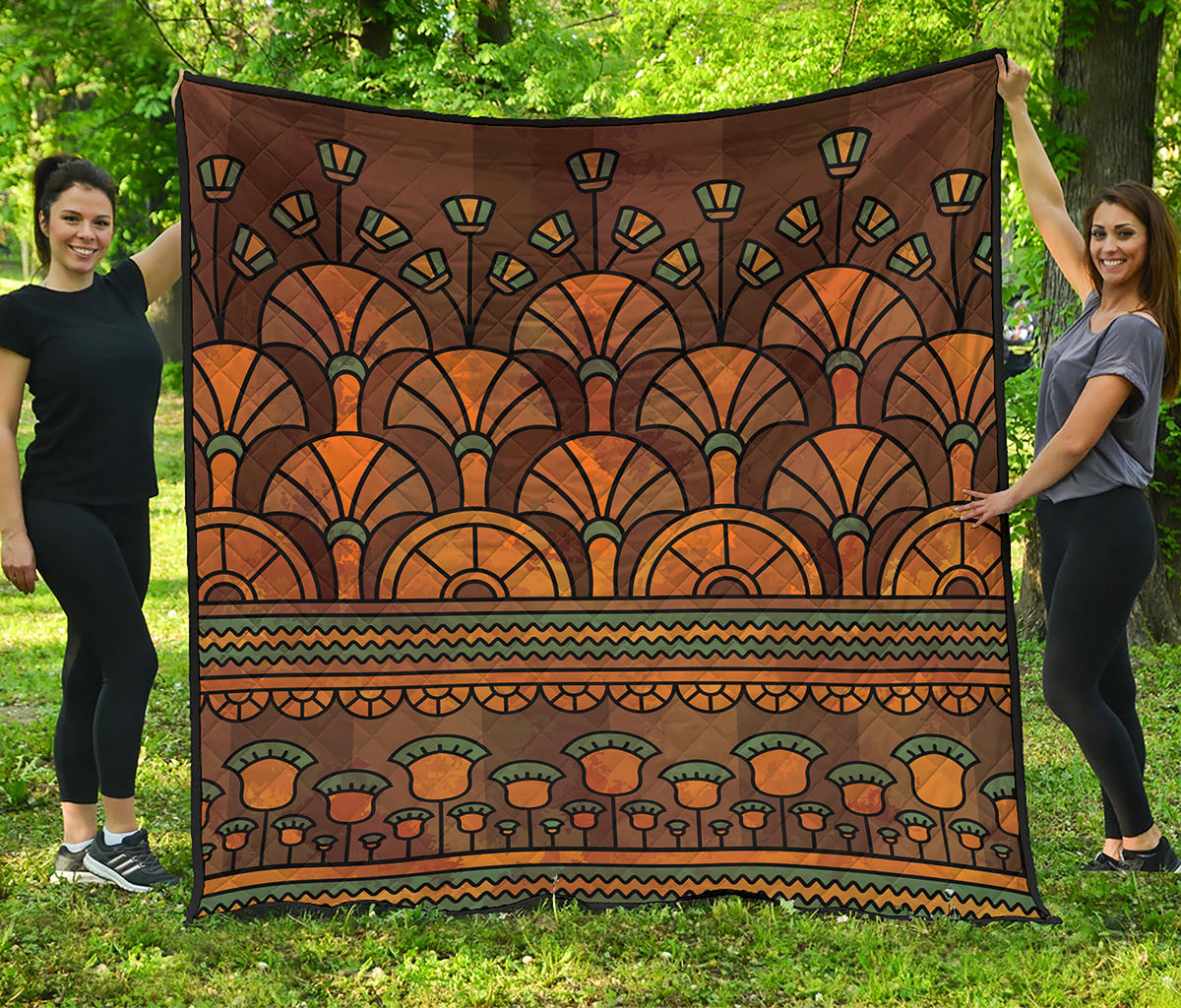 Egyptian Ethnic Pattern Print Quilt