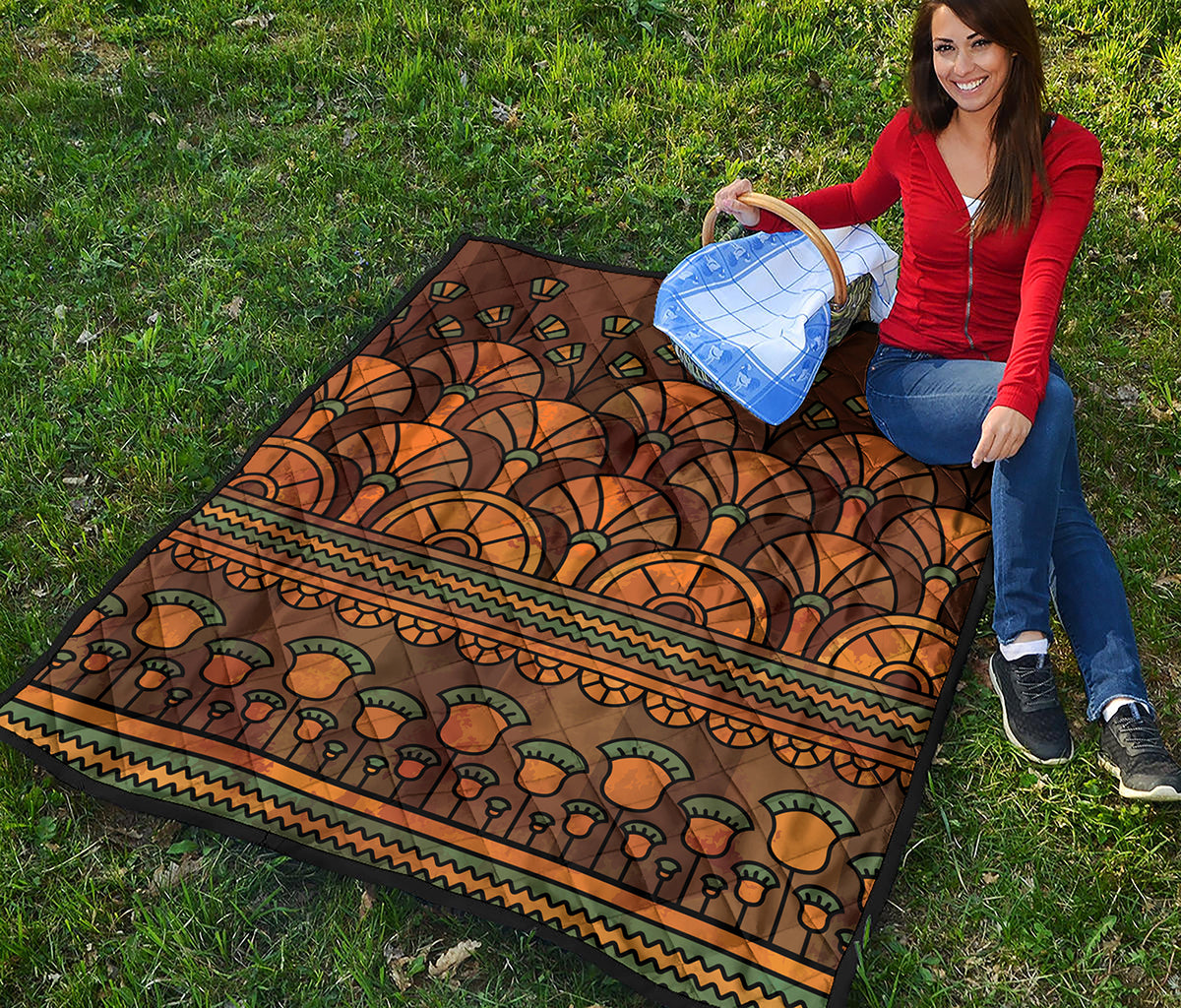 Egyptian Ethnic Pattern Print Quilt