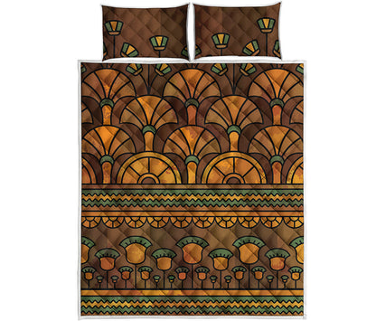 Egyptian Ethnic Pattern Print Quilt Bed Set