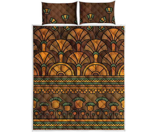 Egyptian Ethnic Pattern Print Quilt Bed Set