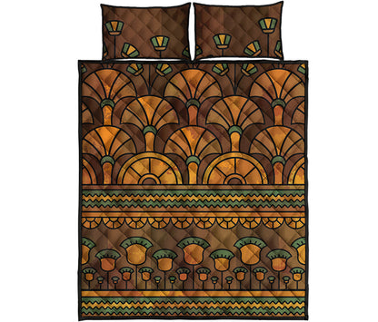 Egyptian Ethnic Pattern Print Quilt Bed Set