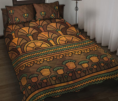 Egyptian Ethnic Pattern Print Quilt Bed Set