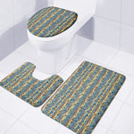Egyptian Eye Of Horus Pattern Print 3 Piece Bath Mat Set