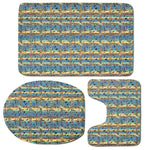 Egyptian Eye Of Horus Pattern Print 3 Piece Bath Mat Set