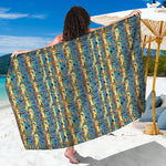 Egyptian Eye Of Horus Pattern Print Beach Sarong Wrap