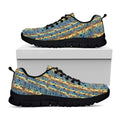 Egyptian Eye Of Horus Pattern Print Black Running Shoes