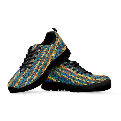 Egyptian Eye Of Horus Pattern Print Black Sneakers