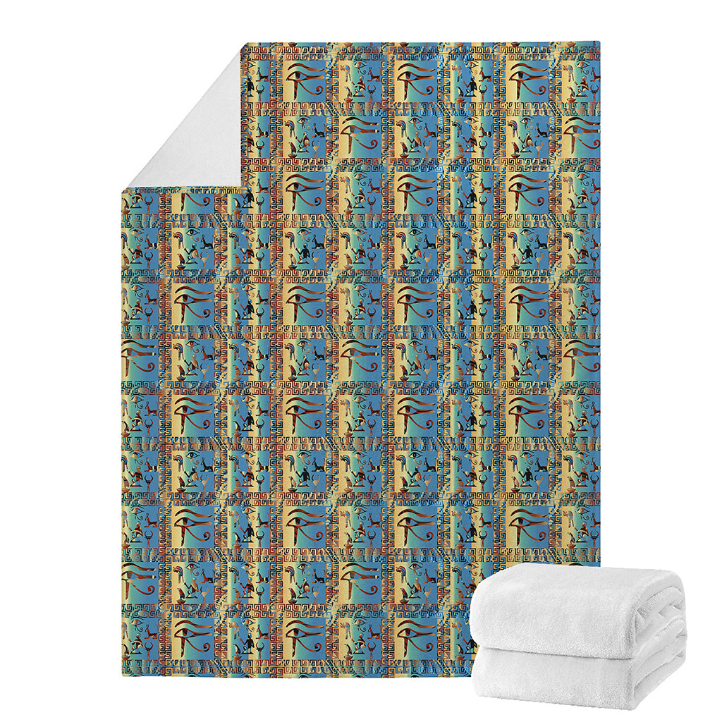 Egyptian Eye Of Horus Pattern Print Blanket