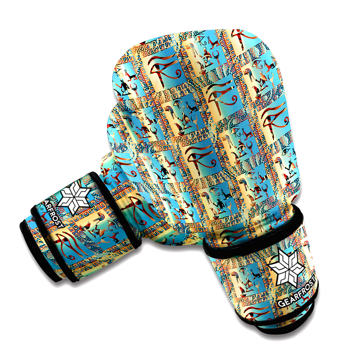 Egyptian Eye Of Horus Pattern Print Boxing Gloves