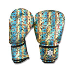 Egyptian Eye Of Horus Pattern Print Boxing Gloves
