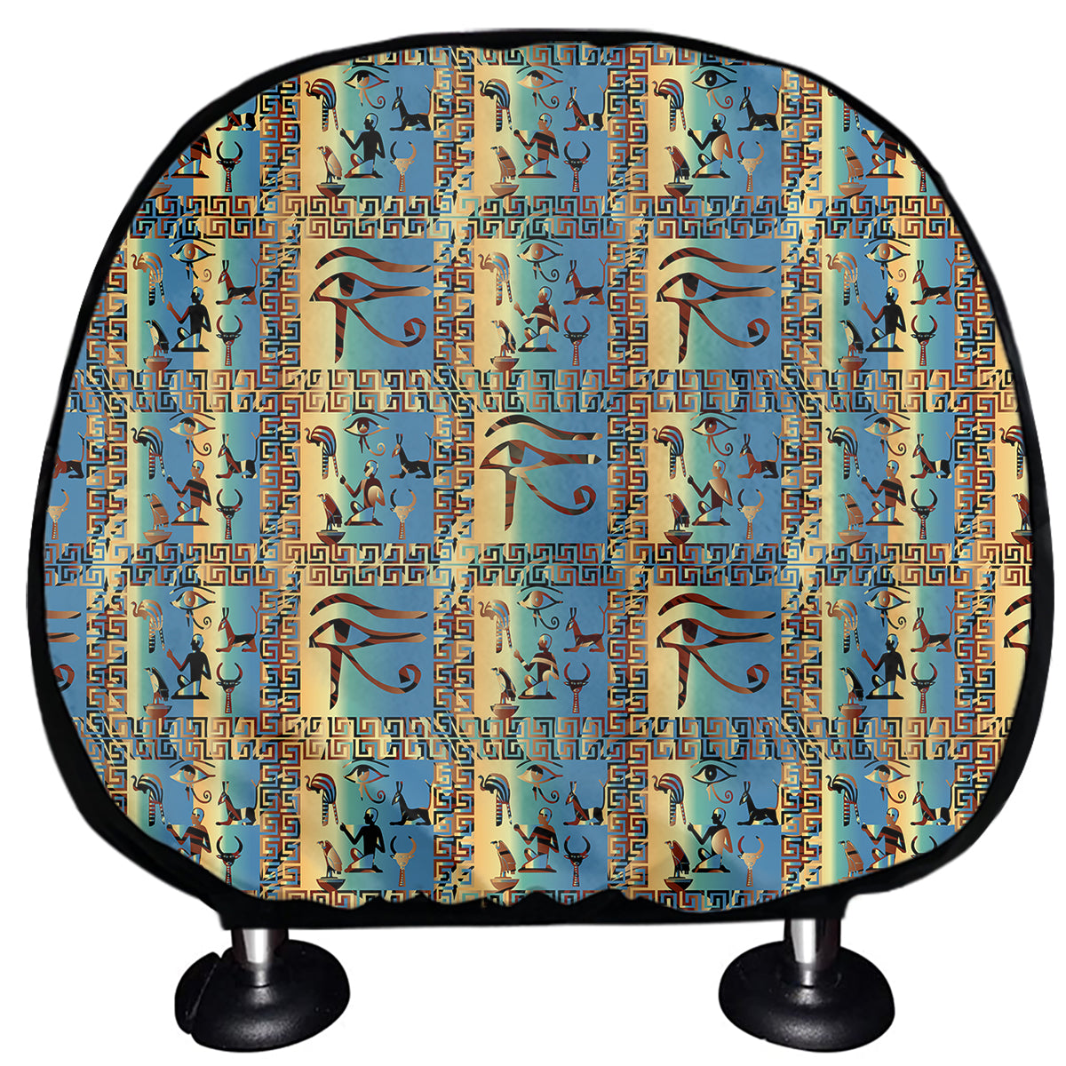 Egyptian Eye Of Horus Pattern Print Car Headrest Covers