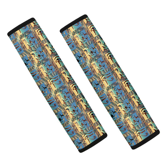 Egyptian Eye Of Horus Pattern Print Car Seat Belt Covers