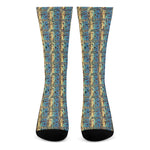 Egyptian Eye Of Horus Pattern Print Crew Socks