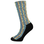 Egyptian Eye Of Horus Pattern Print Crew Socks